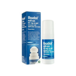 Ibudol roll-on 50 mg/g gel cutaneo 1 tubo con aplicador de bola 60 g